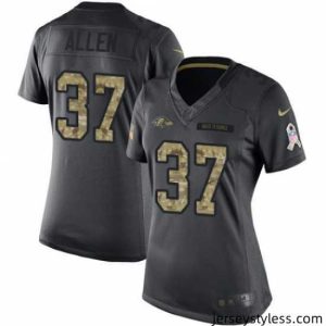 Unique Javorius Allen Baltimore Ravens Limited Black 2016 Salute to Service Jersey