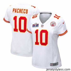 Stunning Kansas City Chiefs 10 Isiah Pacheco White 2023 F.U.S.E  Vapor Untouchable Limited Stitched 2024 Super Bowl LVIII Jersey