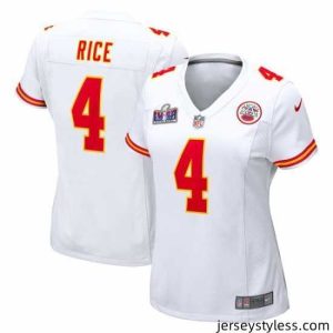 Stunning Kansas City Chiefs 4 Rashee Rice White 2023 F.U.S.E  Vapor Untouchable Limited Stitched 2024 Super Bowl LVIII Jersey