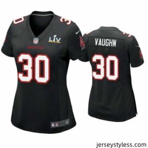 Amazing Ke'Shawn Vaughn Buccaneers Black Super Bowl Lv Game Fashion Jersey