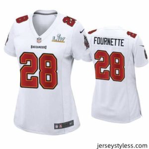 Stunning Leonard Fournette Buccaneers White Super Bowl Lv Game Fashion Jersey