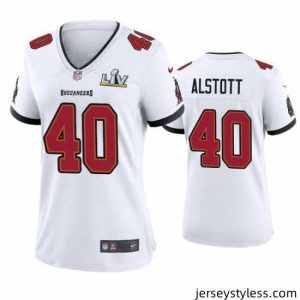 Unique Mike Alstott Buccaneers White Super Bowl Lv Game Jersey
