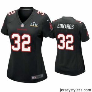 Stylish Mike Edwards Buccaneers Black Super Bowl Lv Game Fashion Jersey