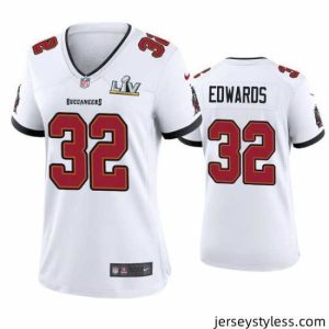 Amazing Mike Edwards Buccaneers White Super Bowl Lv Game Jersey