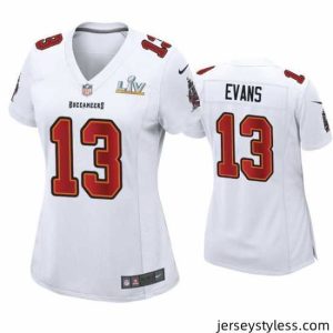 Stunning Mike Evans Buccaneers White Super Bowl Lv Game Fashion Jersey
