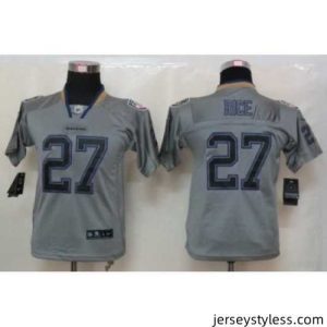 Fantastic Nike Baltimore Ravens #27 Ray Rice Grey Lights Out Elite NFL Jerseys