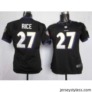 Amazing Nike Baltimore Ravens 27 Rice Black Nike NFL Jerseys