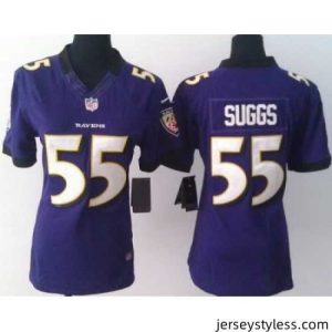 Gorgeous Nike Baltimore Ravens 55 Terrell Suggs Purple LIMITED Jerseys