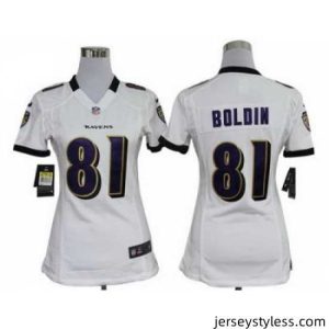Gorgeous Nike Baltimore Ravens 81 Anquan Boldin White Nike NFL Jerseys