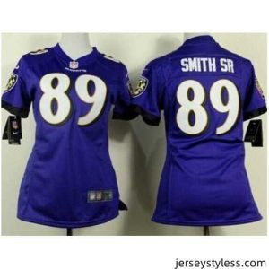 Premium Nike Baltimore Ravens 89 Steve Smith Sr Purple Team Color Stitched NFL Jersey