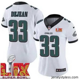 Amazing Philadelphia Eagles Cooper DeJean #33 White 2024 2025 Super Bowl LIX F.U.S.E Stitched NFL Jersey