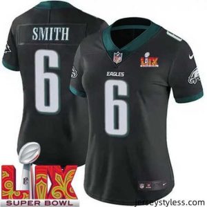 Stylish Philadelphia Eagles DeVonta Smith #6 Black 2024 2025 Super Bowl LIX F.U.S.E Stitched NFL Jersey