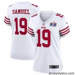 Stunning San Francisco 49ers 19 Deebo Samuel White 2023 F.U.S.E   Vapor Untouchable Limited Stitched Football 2024 Super Bowl LVIII Jersey