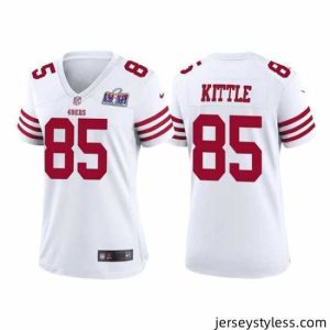 Premium San Francisco 49ers 85 George Kittle White 2023 F.U.S.E  Vapor Untouchable Limited Stitched Football 2024 Super Bowl LVIII Jersey