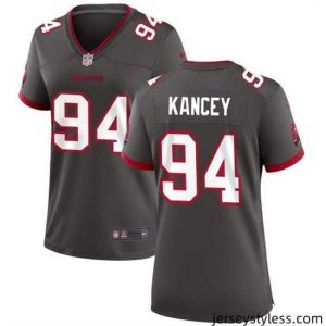 Unique Tampa Bay Buccanee 94 Calijah Kancey Grey 2023 Draft Stitched Game Jersey