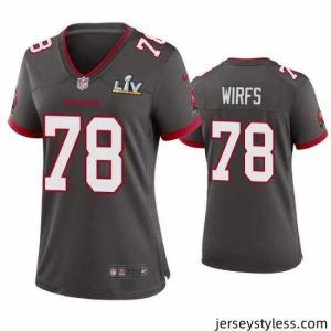 Fantastic Tristan Wirfs Buccaneers Pewter Super Bowl Lv Game Jersey