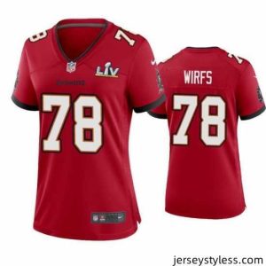 Stunning Tristan Wirfs Buccaneers Red Super Bowl Lv Game Jersey