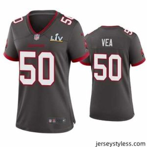 Fantastic Vita Vea Buccaneers Pewter Super Bowl Lv Game Jersey