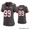Impressive Warren Sapp Buccaneers Pewter Super Bowl Lv Game Jersey
