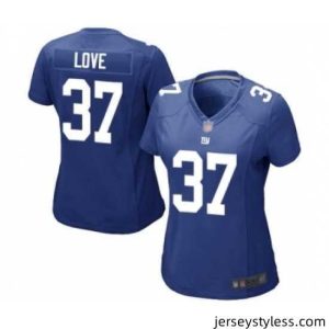 Gorgeous York Giants #37 Julian Love Blue Vapor Untouchable Limited Player Football Jersey
