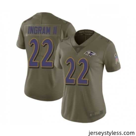 Womens-Baltimore-Ravens-22-Mark-Ingram-II-Limited-Olive-2017-Salute-to-Service-Football-Jersey-519467_21760_550X550