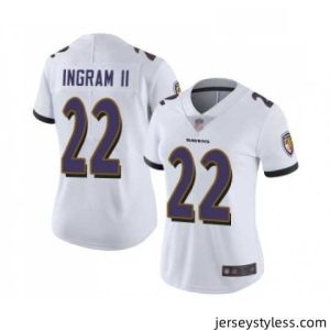 Unique Womens Baltimore Ravens 22 Mark Ingram II White Vapor Untouchable Limited Player Football Jersey