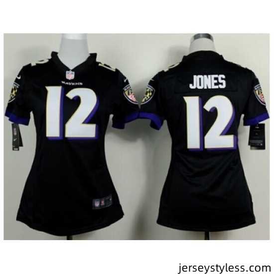 Womens-Nike-Baltimore-Ravens-12-Jacoby-Jones-Black-Alternate-Stitched-NFL-New-Elite-Jersey-513210_21760_550X550