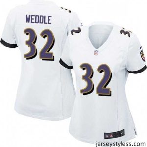 Fantastic Womens Nike Baltimore Ravens 32 Eric Weddle Game White NFL Jersey