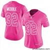 Unique Womens Nike Baltimore Ravens 32 Eric Weddle Limited Pink Rush Fashion NFL Jersey