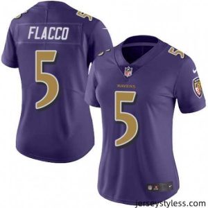 Gorgeous Womens Nike Baltimore Ravens 5 Joe Flacco Limited Purple Rush Vapor Untouchable NFL Jersey