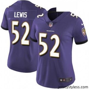 Unique Womens Nike Baltimore Ravens 52 Ray Lewis Elite Purple Team Color NFL Jersey
