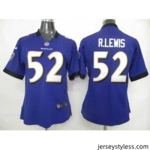 Stunning Womens Nike Baltimore Ravens 52# R.lewis Jersey