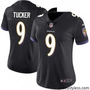 Premium Womens Nike Baltimore Ravens 9 Justin Tucker Elite Black Alternate NFL Jersey