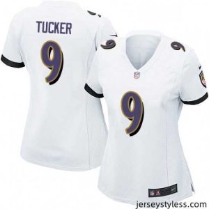 Unique Womens Nike Baltimore Ravens 9 Justin Tucker Game White NFL Jersey