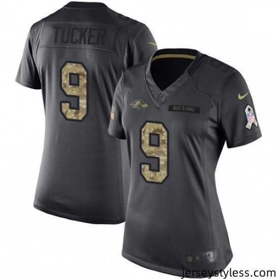 Womens-Nike-Baltimore-Ravens-9-Justin-Tucker-Limited-Black-2016-Salute-to-Service-NFL-Jersey-518895_21760_550X550
