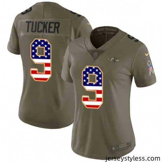 Womens-Nike-Baltimore-Ravens-9-Justin-Tucker-Limited-OliveUSA-Flag-Salute-to-Service-NFL-Jersey-602946_21760_550X550