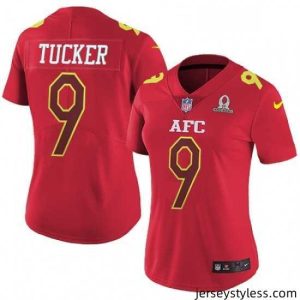 Stunning Womens Nike Baltimore Ravens 9 Justin Tucker Limited Red 2017 Pro Bowl NFL Jersey