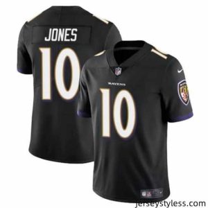 Premium Baltimore Ravens 10 Emory Jones Black Vapor Limited Football Jersey