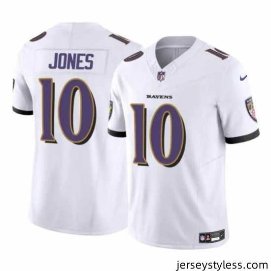 Youth-Baltimore-Ravens-10-Emory-Jones-White-2023-F-U-S-E-Vapor-Limited-Football-Jersey-873548_21761_550X550