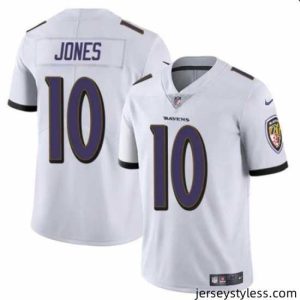 Amazing Baltimore Ravens 10 Emory Jones White Vapor Limited Football Jersey