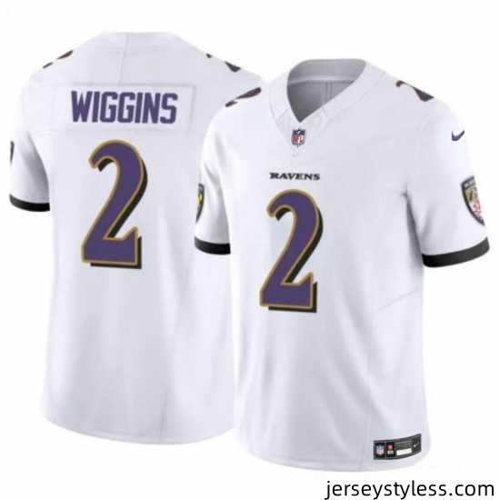 Youth-Baltimore-Ravens-2-Nate-Wiggins-White-2024-Draft-F-U-S-E-Vapor-Limited-Football-Jersey-873537_21761_550X550