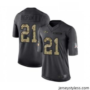 Stylish Baltimore Ravens 21 Mark Ingram II Limited Black 2016 Salute to Service Football Jersey