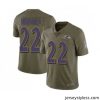 Gorgeous Baltimore Ravens 22 Mark Ingram II Limited Olive 2017 Salute to Service Football Jersey