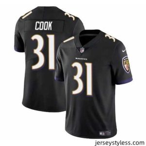 Amazing Baltimore Ravens 31 Dalvin Cook Black Stitched Jersey