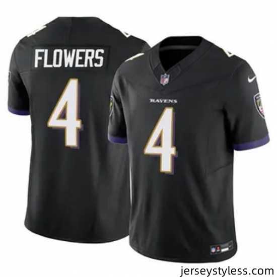 Youth-Baltimore-Ravens-4-Zay-Flowers-Black-2023-F-U-S-E-Vapor-Limited-Football-Jersey-886009_21761_550X550