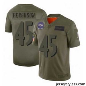 Stunning Baltimore Ravens 45 Jaylon Ferguson Limited Camo 2019 Salute to Service Football Jersey