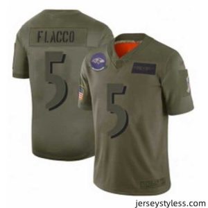 Amazing Baltimore Ravens 5 Joe Flacco Limited Camo 2019 Salute to Service Football Jersey