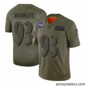 Stylish Baltimore Ravens 93 Chris Wormley Limited Camo 2019 Salute to Service Football Jersey