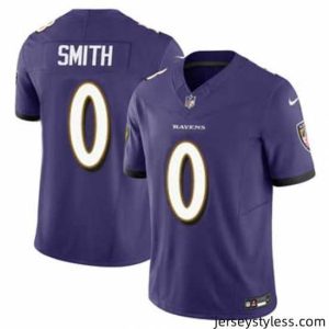 Stunning Baltimore Ravens Roquan Smith #0 Purple 2023 F.U.S.E Vapor Jersey