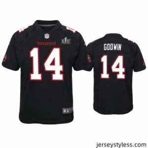 Unique Chris Godwin Buccaneers Black Super Bowl Lv Game Fashion Jersey